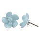 Turquoise Dot Flower Knob